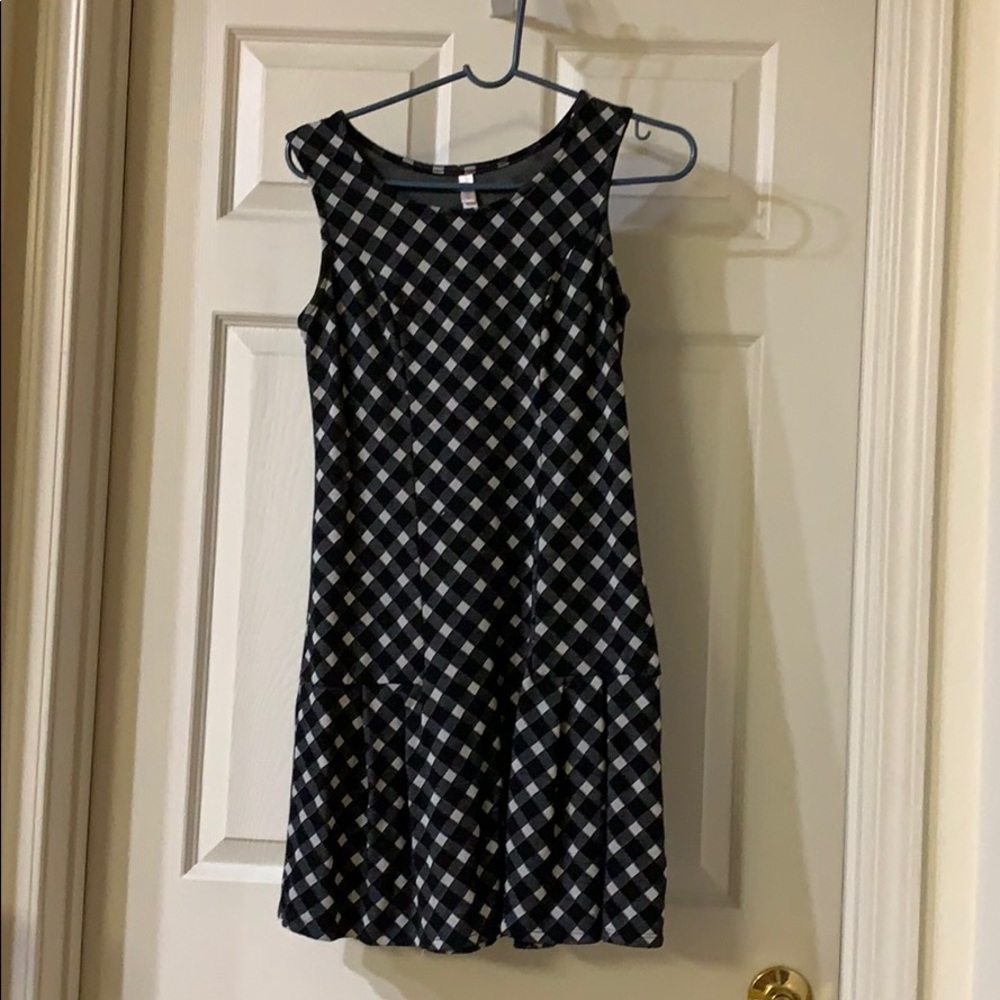 Black and white checkered dress